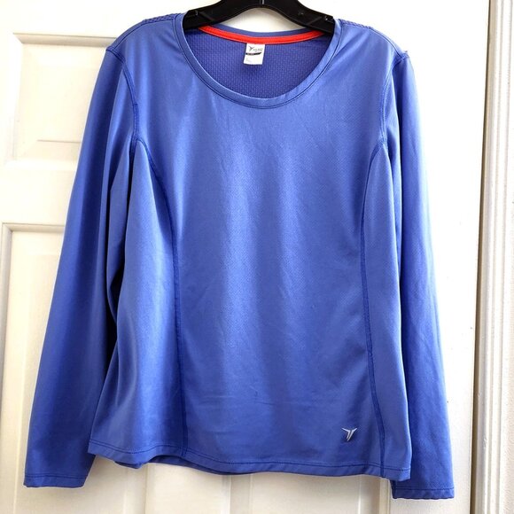 Old Navy Active Women's sz M Purple Long Sleeve Crew Neck Performance Tee Top - Picture 2 of 11